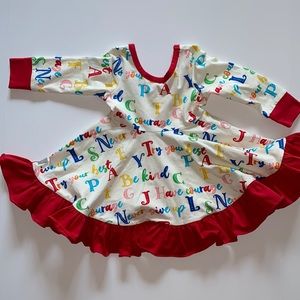 Off-white and red letter dress